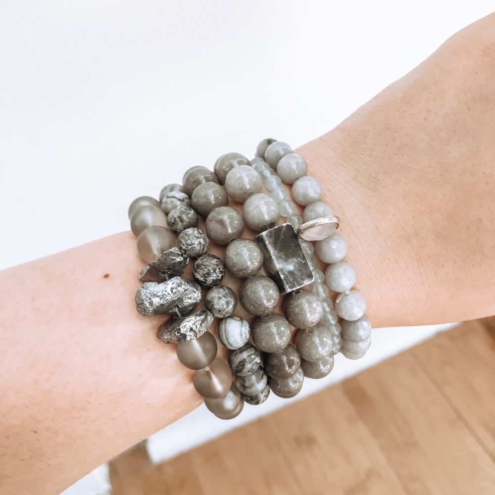 Gray Geode Bracelet Bundle